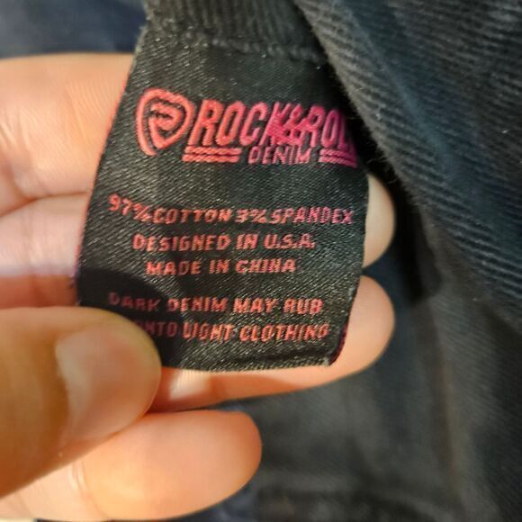 Rock and Roll Denim Button Bargain‎ bell Reversible size 31x30 - Picture 14 of 16